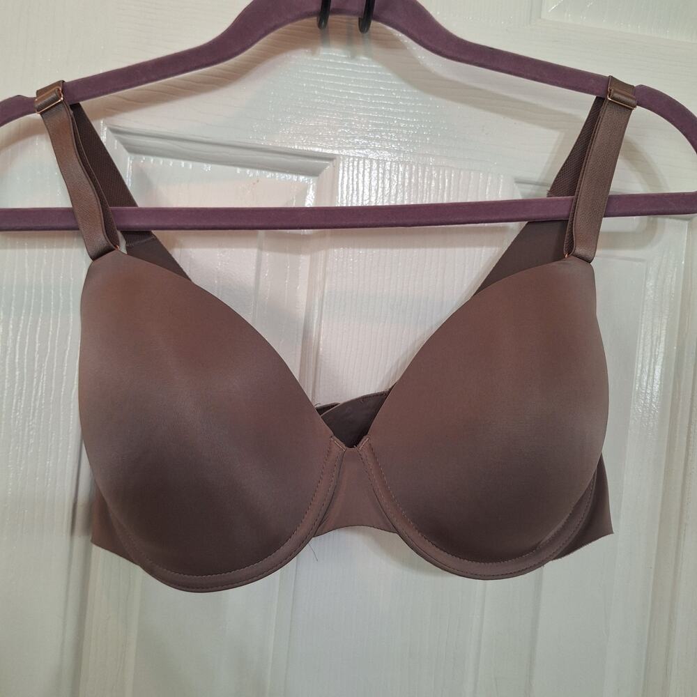 Soma 36D Vanishing 360 Perfect Coverage underwire brown/purple bra